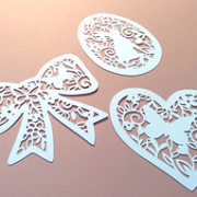 Deko Herz Schleife Ei Plotterdatei SVG DXF